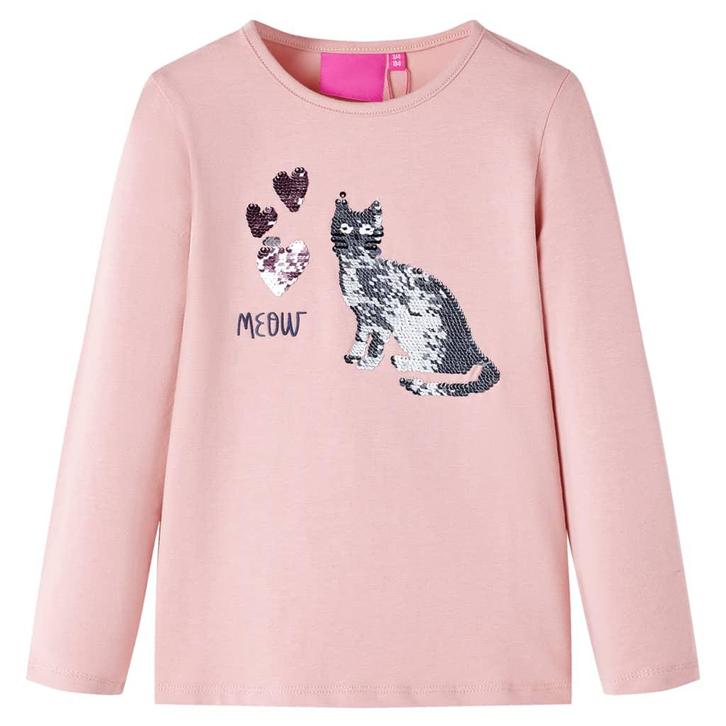 vidaXL Kindershirt met lange mouwen 104 lichtroze, Kinderen en Baby's, Kinderkleding | Overige, Nieuw, Verzenden