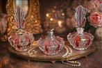 Art Deco Toiletset - Kristal - 3 vintage stukken
