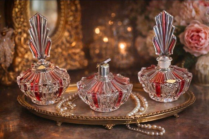 Art Deco Toiletset - Kristal - 3 vintage stukken, Antiek en Kunst, Antiek | Glas en Kristal