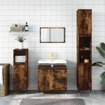 vidaXL Badkamerkast 65x33x60 cm bewerkt hout gerookt, Verzenden, Nieuw