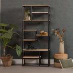 Vakkenkast Mangohout Bowi 80 cm, Huis en Inrichting, Kasten | Boekenkasten, Verzenden, Nieuw, 50 tot 100 cm, Industriële meubels