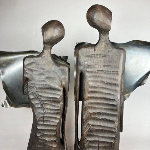 Karol Dusza (XX-XXI) - “Love” 71cm wooden sculpture, Antiek en Kunst, Kunst | Schilderijen | Modern
