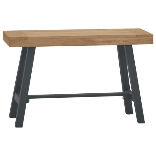 vidaXL Bankje 80 cm massief teakhout, Huis en Inrichting, Tafels | Eettafels, Nieuw, Verzenden