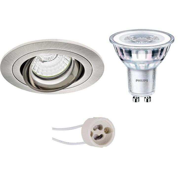 GU10 Inbouwspot Set - Mat Wit - Vierkant - 4W - Helder/Koud, Huis en Inrichting, Lampen | Spots, Plafondspot of Wandspot, Nieuw