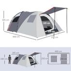 TRUUSK Campingtent 5-Personen Tunnel Tent Met Slaapkamer, Dr, Caravans en Kamperen, Verzenden, Nieuw