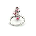 Ring - 18 karaat Witgoud Spinel - Diamant - Natuurlijke, Nieuw