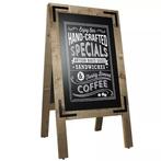 Luxe Krijtstoepbord Fabrique Steigerhout 75x135 Cm, Verzenden, Nieuw in verpakking, Etalage