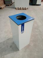 Papierbak 36x36x81 cm, afvalbak, blauwe bovenplaat, gebruikt, Ophalen of Verzenden, Gebruikt