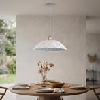 Hanglamp | Dalia | Ø38,5cm | 1-lichts | Wit | E27, Ophalen of Verzenden, Nieuw, 75 cm of meer