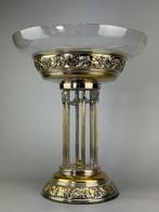 Tafelmiddenstuk - Glas, zilveren metaal