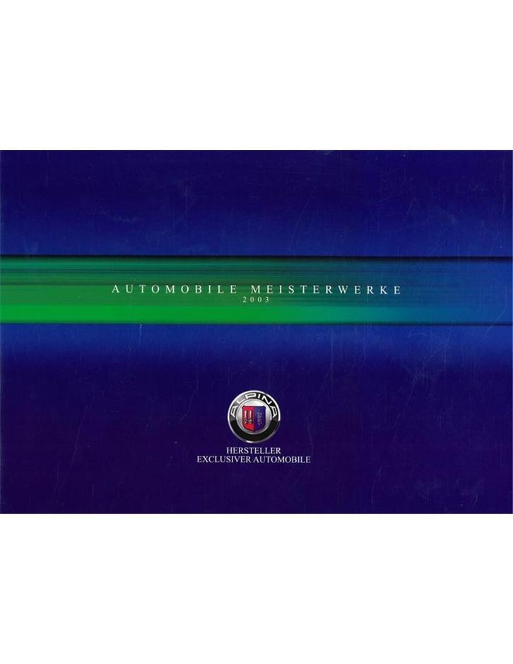 2003 BMW ALPINA PROGRAMME BROCHURE DUITS, Boeken, Auto's | Folders en Tijdschriften