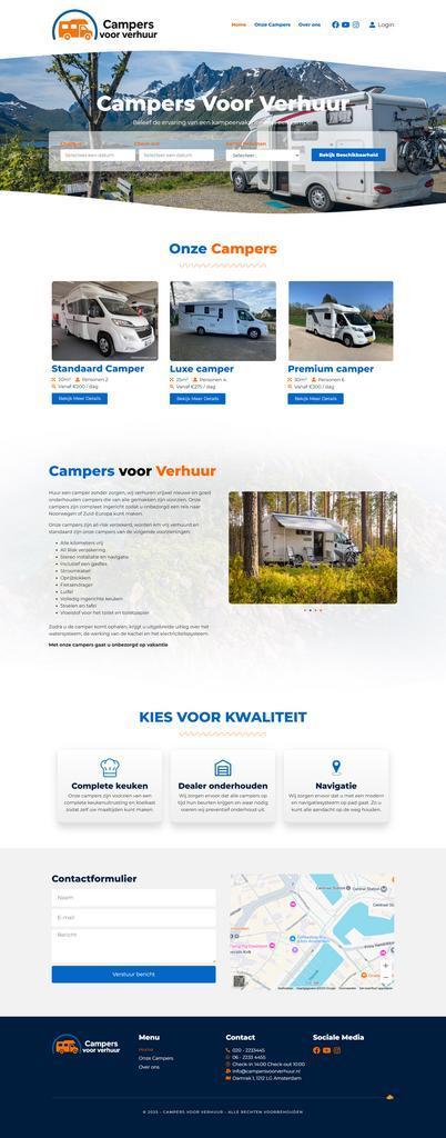 Professionele camperverhuur site met boekingsmodule, Zakelijke goederen, Exploitaties en Overnames