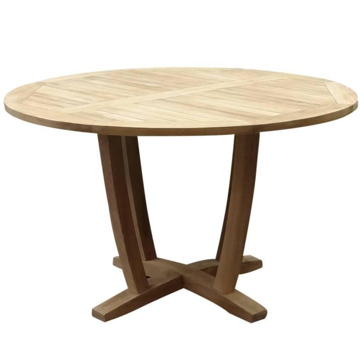 Legand dining tuintafel 100 cm rond teak, Tuin en Terras, Tuintafels, Nieuw, Teakhout, Ophalen of Verzenden