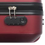 vidaXL - 3-delige kofferset hard - ABS - wijnrood, Caravans en Kamperen, Kampeeraccessoires, Ophalen of Verzenden, Zo goed als nieuw