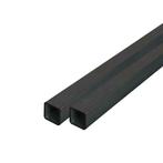 Zwarte koker  25 mm mat max 3m - op maat gezaagd, Verzenden, Nieuw