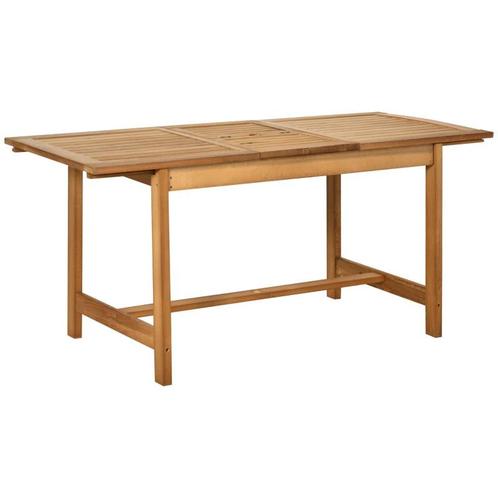 TRUUSK Uitschuifbare Tuintafel Eettafel Tuinmeubel Dennenhou, Tuin en Terras, Tuintafels, Nieuw, Verzenden