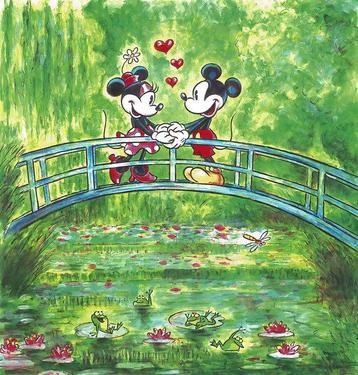 Tony Fernandez - Mickey & Minnie Mouse Inspired By Monets beschikbaar voor biedingen