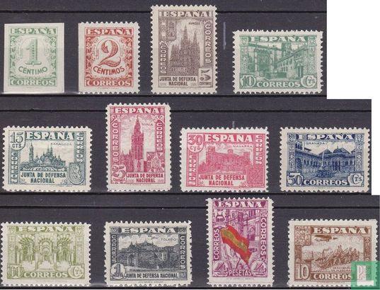 Spanje - Stadsgezichten - 1936, Postzegels en Munten, Postzegels | Europa | Spanje, Postfris, Verzenden