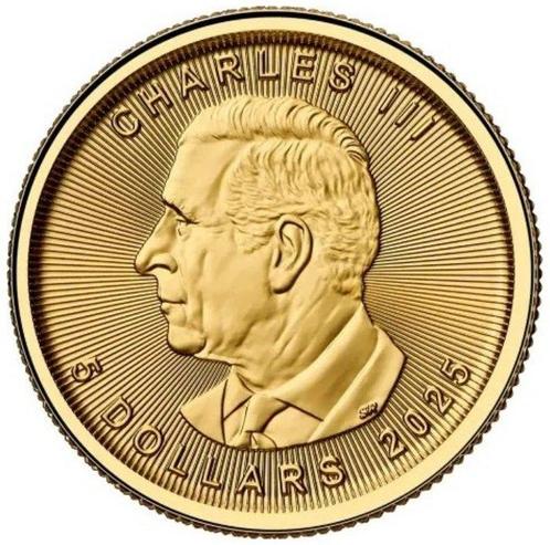 Canada. 5 Dollars Maple Leaf 2025 1/10 oz Goldmünze Gold, Postzegels en Munten, Edelmetalen en Baren