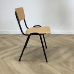 kantinestoel / stapelstoel zithoogte 46 cm, beuken - zwart, Huis en Inrichting, Stoelen, Gebruikt, Zwart, Ophalen of Verzenden