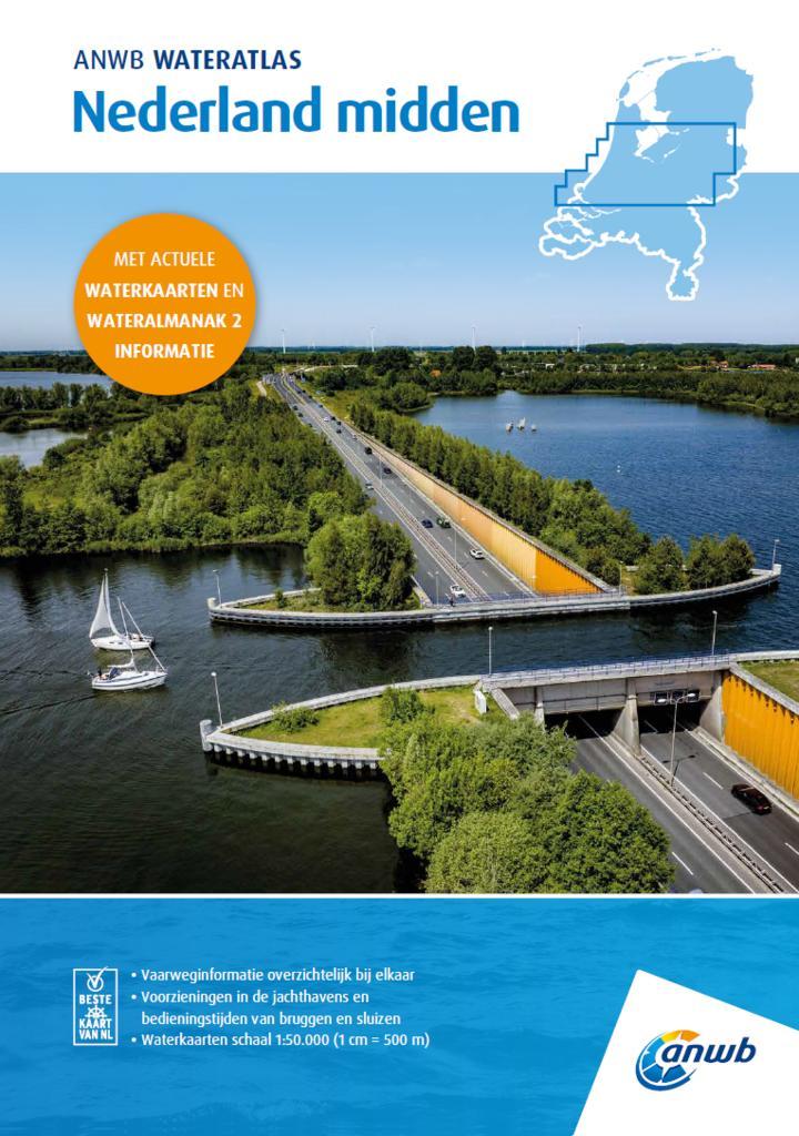 ANWB Wateratlas Nederland Midden, Watersport en Boten, Bootonderdelen, Nieuw, Zeilboot of Motorboot, Ophalen of Verzenden