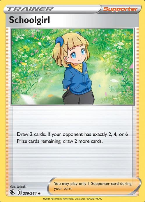 Schoolgirl 239/264 (Fusion Strike), Hobby en Vrije tijd, Verzamelkaartspellen | Pokémon, Losse kaart, Nieuw, Foil, Ophalen of Verzenden
