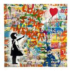 Koen Betjes (1992) - Banksy’s Balloon Girl x Comics Collage