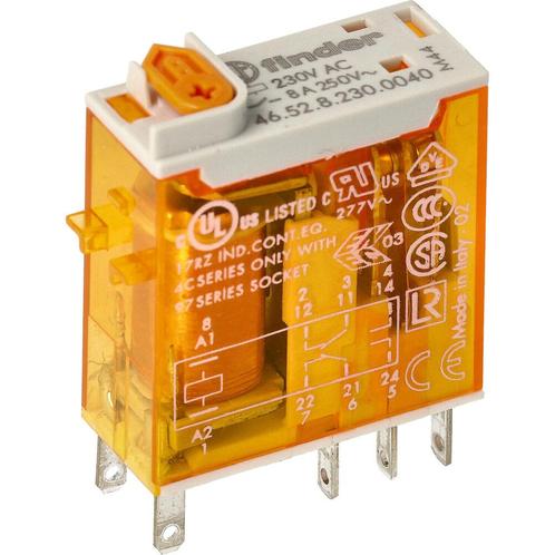 Finder 46 Serie Industriële Mini Relais 2CO 8A 230VAC -, Doe-het-zelf en Verbouw, Elektra en Kabels, Overige typen, Nieuw, Verzenden