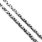 Zilveren fantasieschakel ketting, Ophalen of Verzenden, Gebruikt, Overige kleuren, Zilver