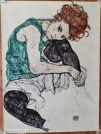 Egon Schiele (after) - Donna Seduta Egon Schiele - Jaren, Antiek en Kunst