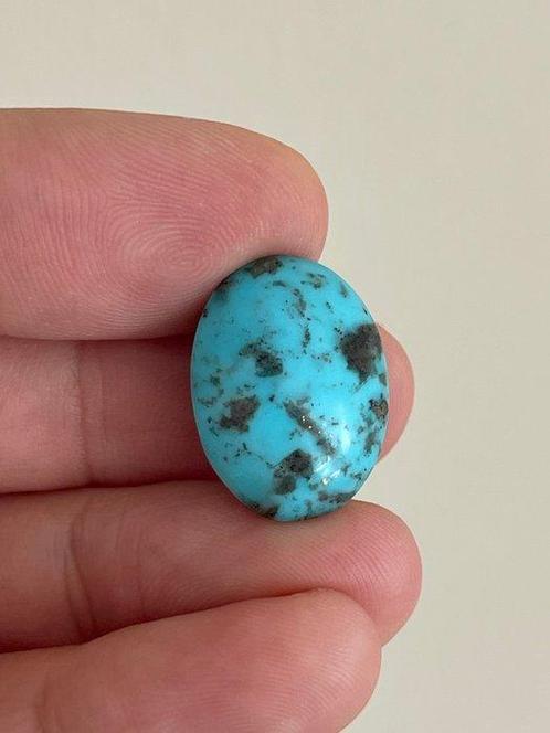 Turquoise Geweldige Neishabour Turquoise. 17,3 Ct. Groot, Verzamelen, Mineralen en Fossielen