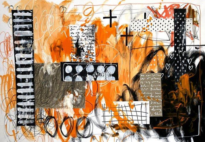 Evan Kotowsky - Un Spritz en terrasse - XXL, Antiek en Kunst, Kunst | Schilderijen | Modern