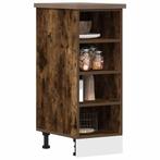 vidaXL Onderkast Riga 30x44,5x81,5 cm bewerkt hout gerookt, Huis en Inrichting, Keuken | Keukenelementen, Verzenden, Nieuw, Bruin