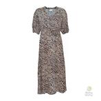 Due Amanti • midi jurk luipaard • 1 (36), Bruin, Verzenden, Nieuw, Maat 36 (S)