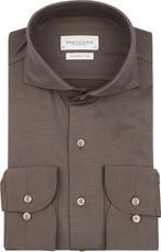 Profuomo Japanese Knitted Overhemd Bruin maat 42 Heren, Verzenden, Nieuw, Bruin, Profuomo
