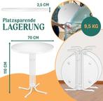 Statafel - Bartafel - Statafelrok - Partytafel - 70 cm- Wit, Verzenden, Zo goed als nieuw