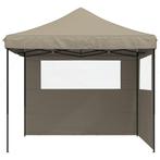 Partytent inklapbaar pop-up met 2 zijwanden taupe (Overige), Verzenden, Nieuw