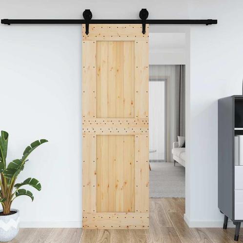 vidaXL Deur NARVIK 70x210 cm massief grenenhout, Doe-het-zelf en Verbouw, Deuren en Horren, Nieuw, Verzenden