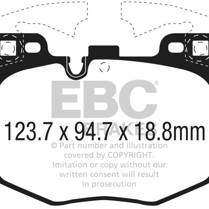 EBC 2017+ BMW 530 2.0L Turbo (G30) Ultimax2 Front Brake Pads, Auto-onderdelen, Remmen en Aandrijving, Ophalen of Verzenden