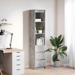 vidaXL Highboard 37,5x35x180 cm spaanplaat betongrijs, Huis en Inrichting, Kasten | Buffetkasten, Verzenden, Nieuw, Overige houtsoorten