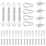 vidaXL 12-delige Zonneschermaccessoireset roestvrij staal, Verzenden, Nieuw