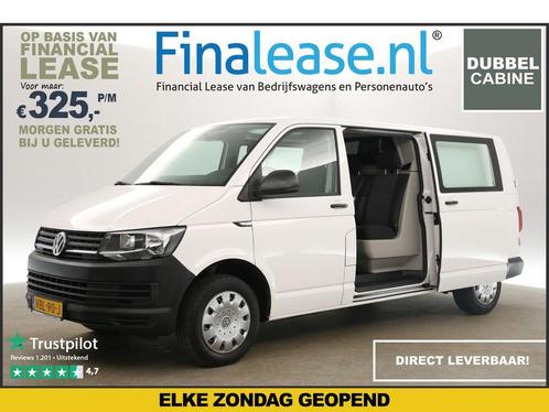 Volkswagen Transporter 2.0 TDI L2H1 DC 5 Pers Airco €325pm, Auto's, Bestelauto's, Lease, Handgeschakeld, Diesel, Volkswagen, Wit