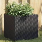 vidaXL Plantenbakken 2 st 36x30x32 cm poly rattan zwart, Tuin en Terras, Bloempotten, Verzenden, Nieuw