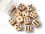 Dice Set - Marble 16mm - Ivory-Black D6 (12 stuks) | Chessex, Verzenden, Nieuw