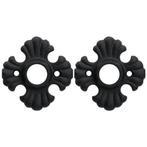 Set van twee rozetten Oud Duits ijzer zwart, Doe-het-zelf en Verbouw, Deuren en Horren, Verzenden, Nieuw