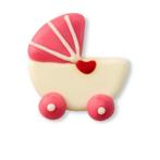 Callebaut Chocoladedecoratie Kinderwagen Roze 90st