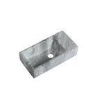 Fontein Mia 40.5x20x10.5cm marmerlook wit grijs rechts, Verzenden, Nieuw