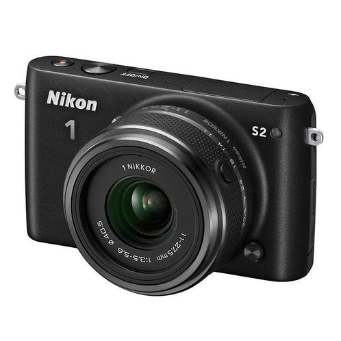 Nikon 1 S2 + 11-27.5mm f/3.5-5.6 Lens Lens - Zwart, Audio, Tv en Foto, Fotocamera's Digitaal, Zo goed als nieuw, Verzenden