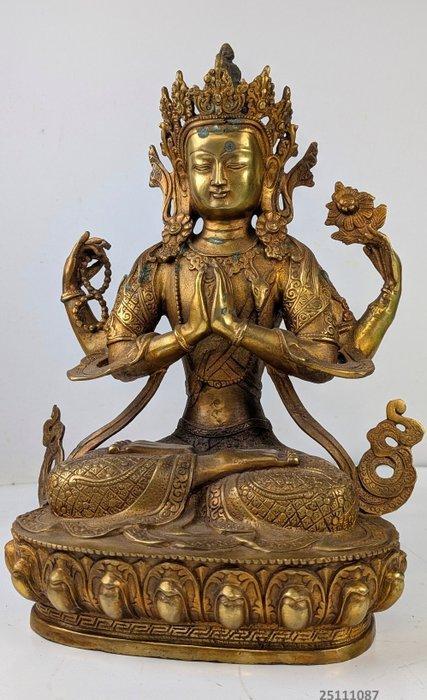 Bijzonder Beeld Avalokitesvara, in het Tibetaans ook bekend, Antiek en Kunst, Antiek | Overige Antiek