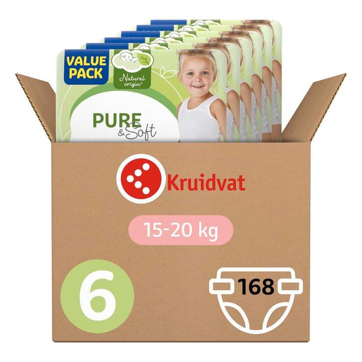 Kruidvat Pure & Soft 6 Luiers, Kinderen en Baby's, Overige Kinderen en Baby's, Nieuw, Verzenden